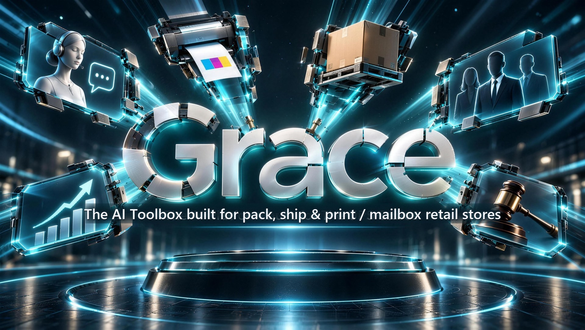 Grace — The AI Toolbox built for pack, ship & print / mailbox retail stores